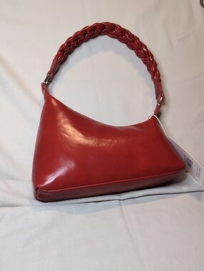 Gramercy & Grand Women's Braided Handle Shoulder Bag - Cherry Red